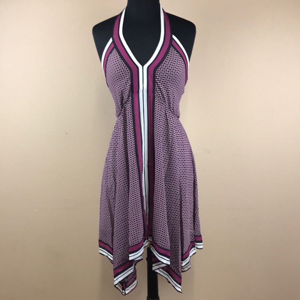 MICHAEL KORS Burgundy Sleeveless Cocktail Dress